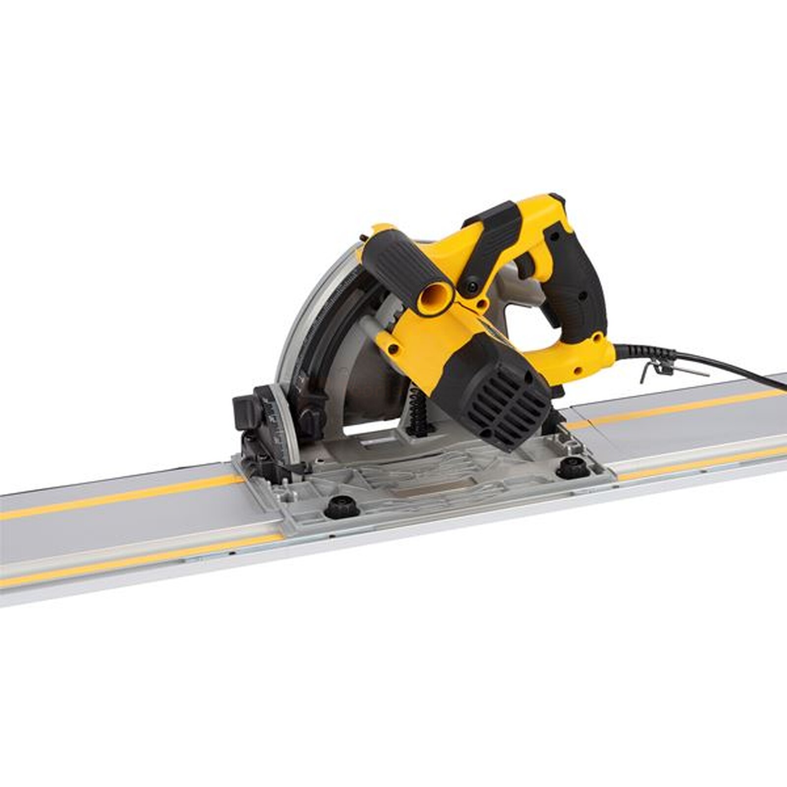 Pildil on Powerplus X POWX0562 sukeldussaag, mis on kinnitatud juhtsiinile.